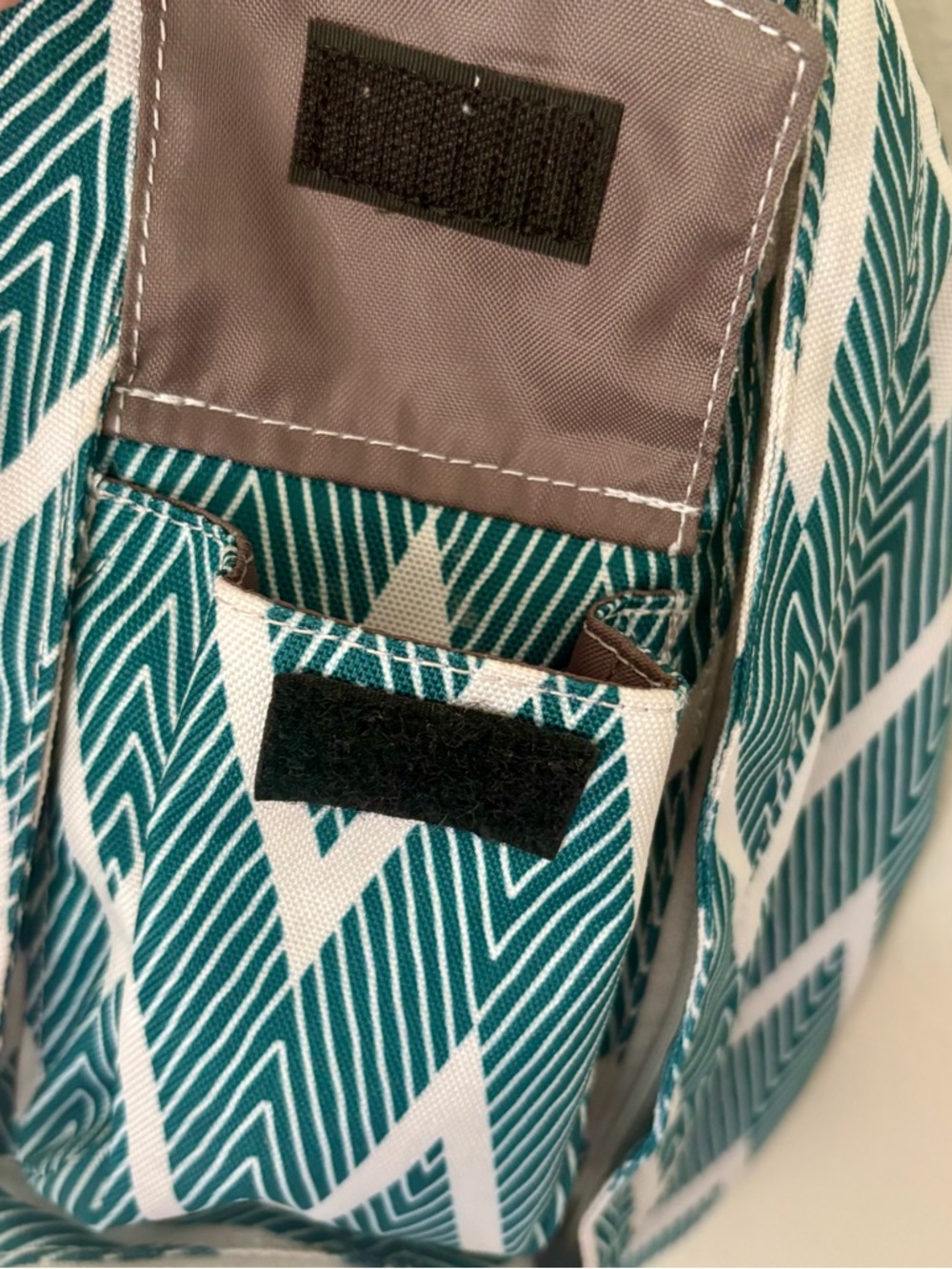 Kavu Rope Sling Bag Teal Chevron Crossbody Travel Festival Casual OS - Picture 5 of 9